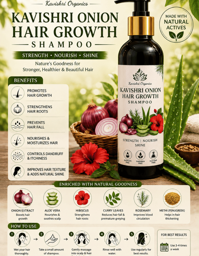 Kavishri Organics Onion Hair Growth Shampoo