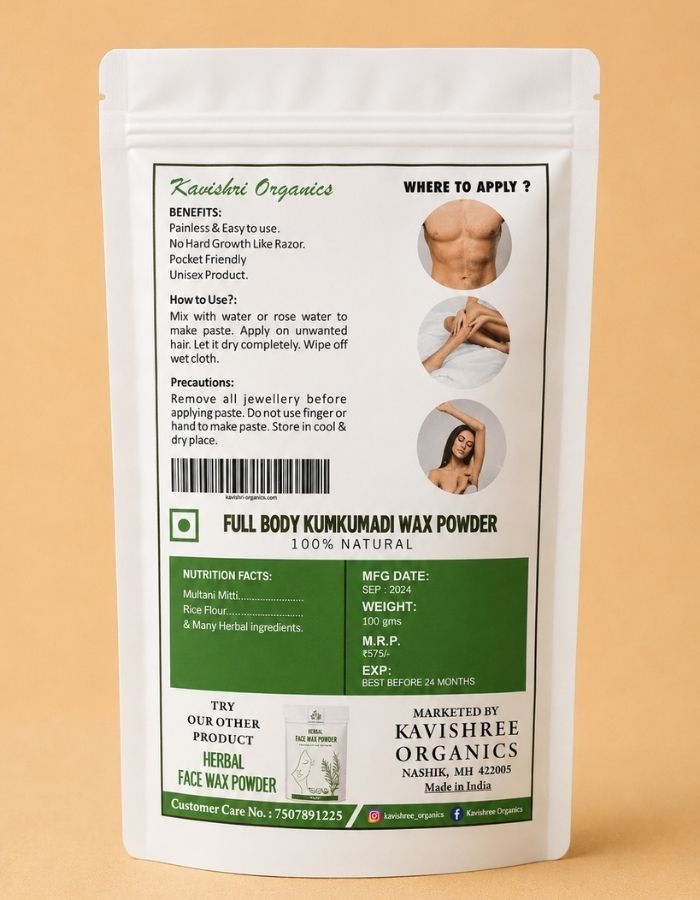 Kavishri Organics Kumkumadi Wax Powder